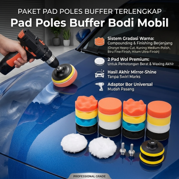 OTOHEROES Pad Poles Bodi Mobil Buffer Polishing Wheel 8cm 22 PCS - BJ39
