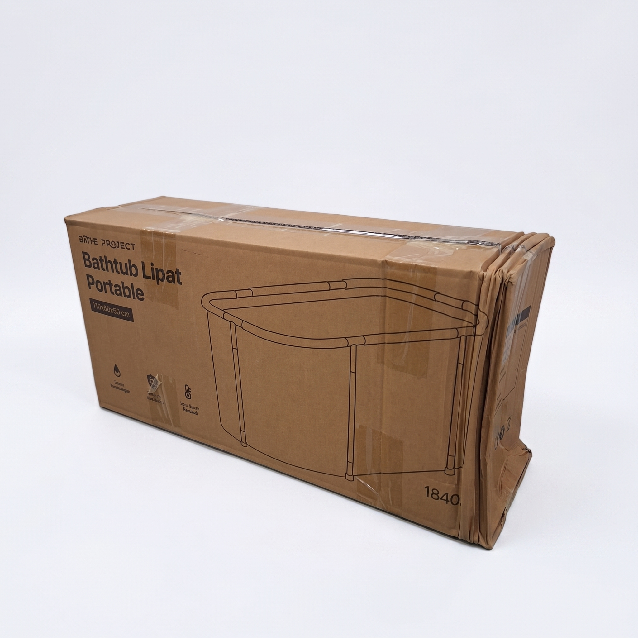 BATHE PROJECT SPA Bathtub Lipat Portable Folding Bath 110x60x50cm - 18403 Gambar produk BATHE PROJECT SPA Bathtub Lipat Portable Folding Bath 110x60x50cm - 18403 - Kemasan