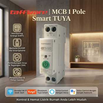 Taffware MCB Programmable Tuya Smart Timer Switch Relay WiFi 300V/63A - STY-M