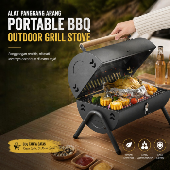 Xbess Alat Panggang Arang Portable BBQ Outdoor Grill Stove - K-707