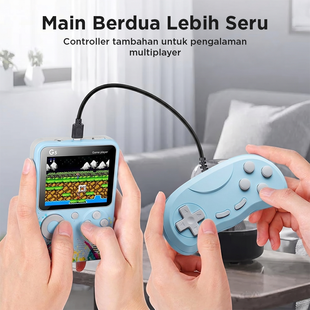 GGS Retro Portable Handheld Console 500 Game 2.4 Inch 128MB RAM - G5 Gambar produk GGS Retro Portable Handheld Console 500 Game 2.4 Inch 128MB RAM - G5 - 3
