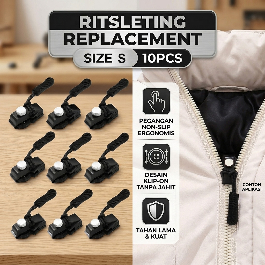 Clozip Ritsleting Pengganti Zipper Replacement Removable 10 PCS S - CL-10 Gambar produk Clozip Ritsleting Pengganti Zipper Replacement Removable 10 PCS S - CL-10 - Utama