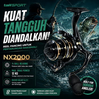 TaffSPORT Reel Pancing Spinning Fishing Reel 5.2:1 2000 - NX2000