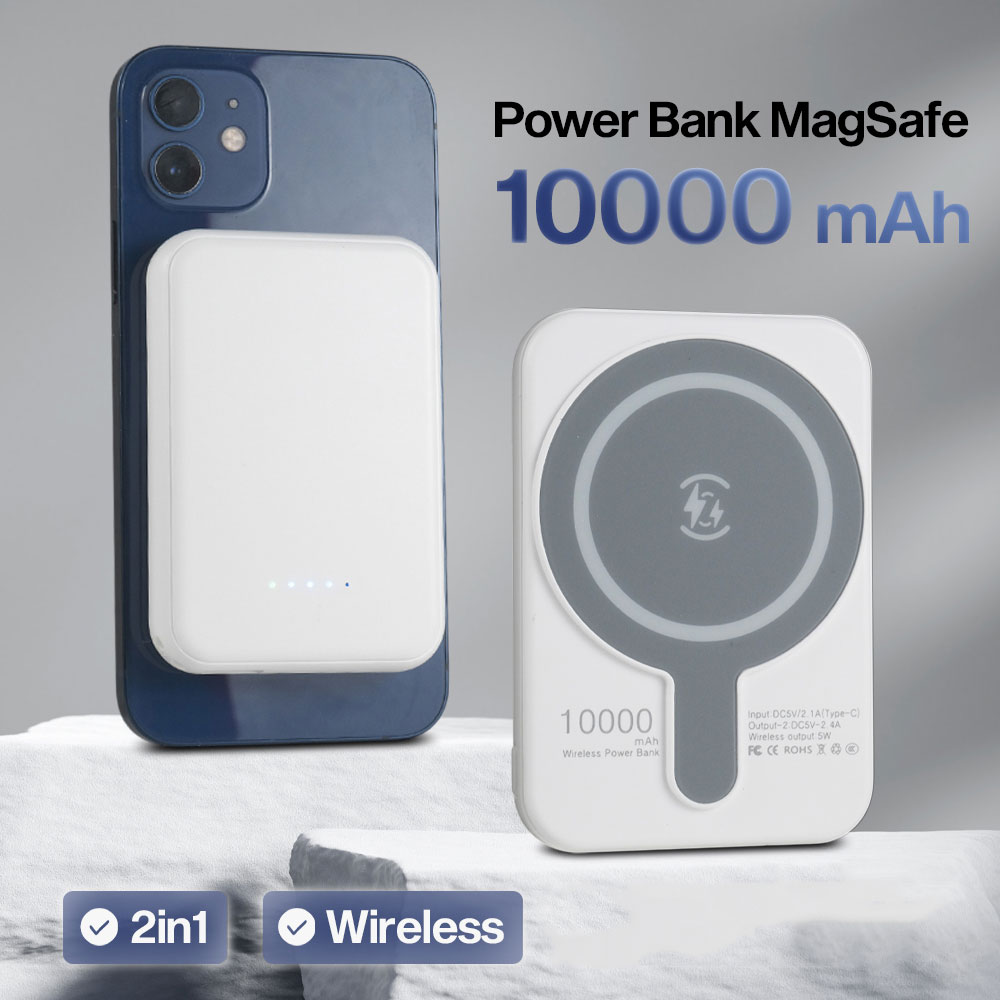 Tollcuudda Power Bank Wireless Magnetic MagSafe USB 10000mAh - TC374 Gambar produk Tollcuudda Power Bank Wireless Magnetic MagSafe USB 10000mAh - TC374