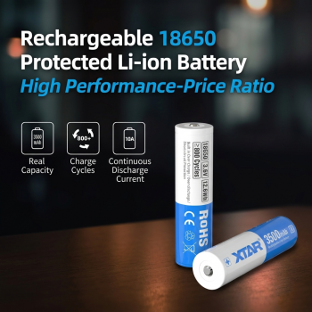 XTAR Baterai Isi Ulang 18650 Li-Ion Button Top 3500mAh 3.6V 10A 1 PCS - XT35