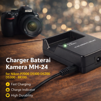 Gambar produk BRDRC Charger Baterai Kamera MH-24 for Nikon P7000 D5100 D5200 D5300 - BR100