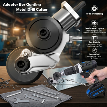RACHOME Adaptor Bor Gunting Plat Besi Metal Drill Cutter - R125