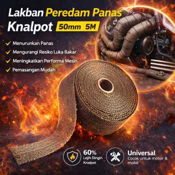 AKAPOV Lakban Peredam Panas Knalpot 1.5mm Exhaust Wrap - KP15
