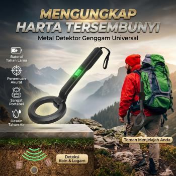 SANPYL Metal Detektor Sound and Vibration Indication with LCD Display - JS4