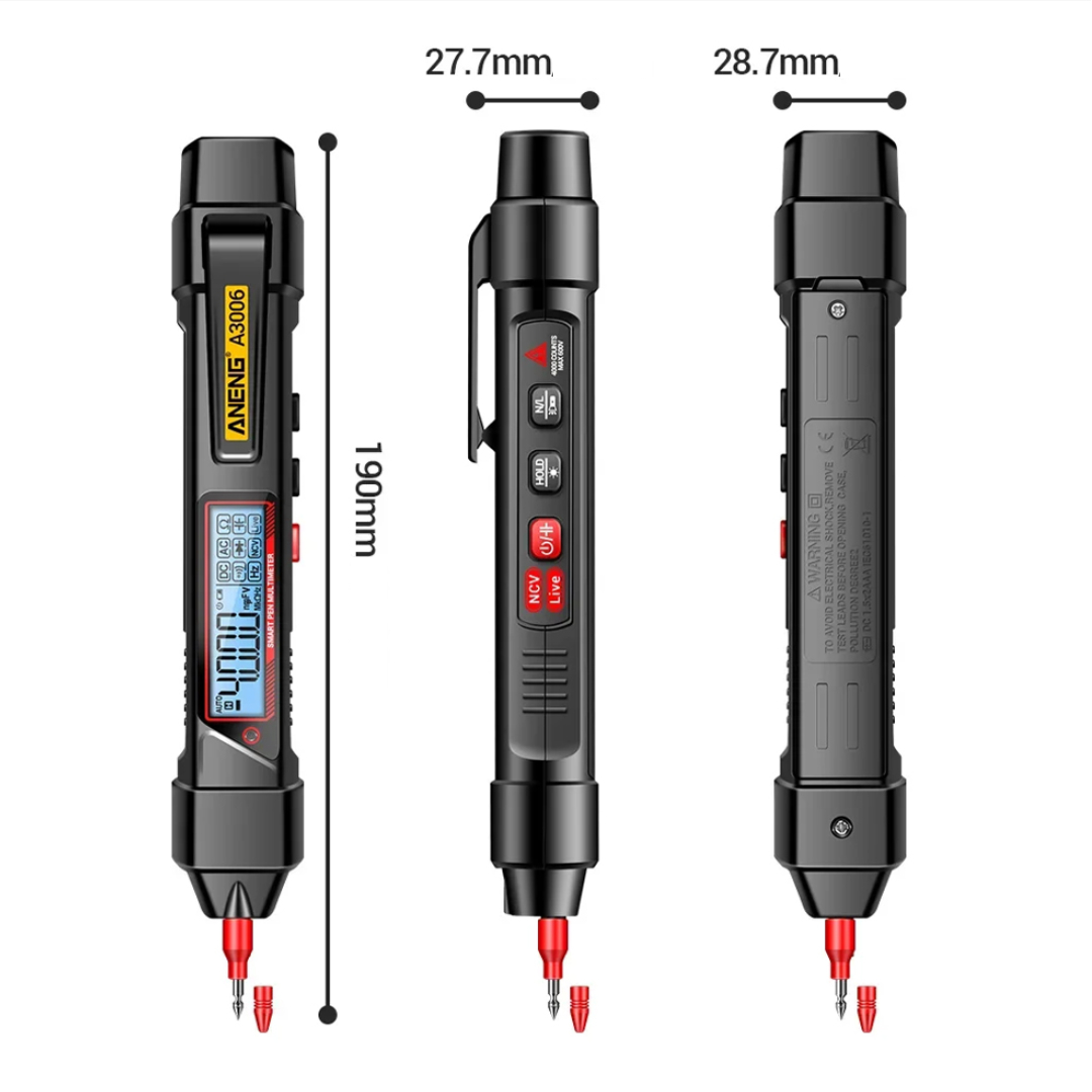ANENG Digital Multimeter Tespen 2in1 Smart Tester AC DC 4000 Count - A3006 Gambar produk ANENG Digital Multimeter Tespen 2in1 Smart Tester AC DC 4000 Count - A3006