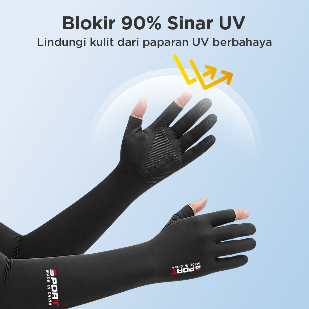 YXST Sarung Tangan Panjang Manset Sleeve Two Fingers Sunscreen Spandex - SP10 Gambar produk YXST Sarung Tangan Panjang Manset Sleeve Two Fingers Sunscreen Spandex - SP10 - 1