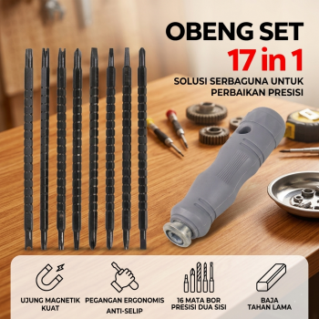 LIWU Obeng Multifungsi Chrome Vanadium Steel Set Screwdriver 17in1 - 2698