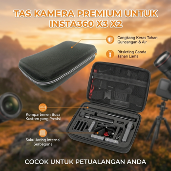 Gambar produk HRR Tas Kamera Insta360 X3 X2 Action Camera Case EVA Liner Waterproof - HR-32