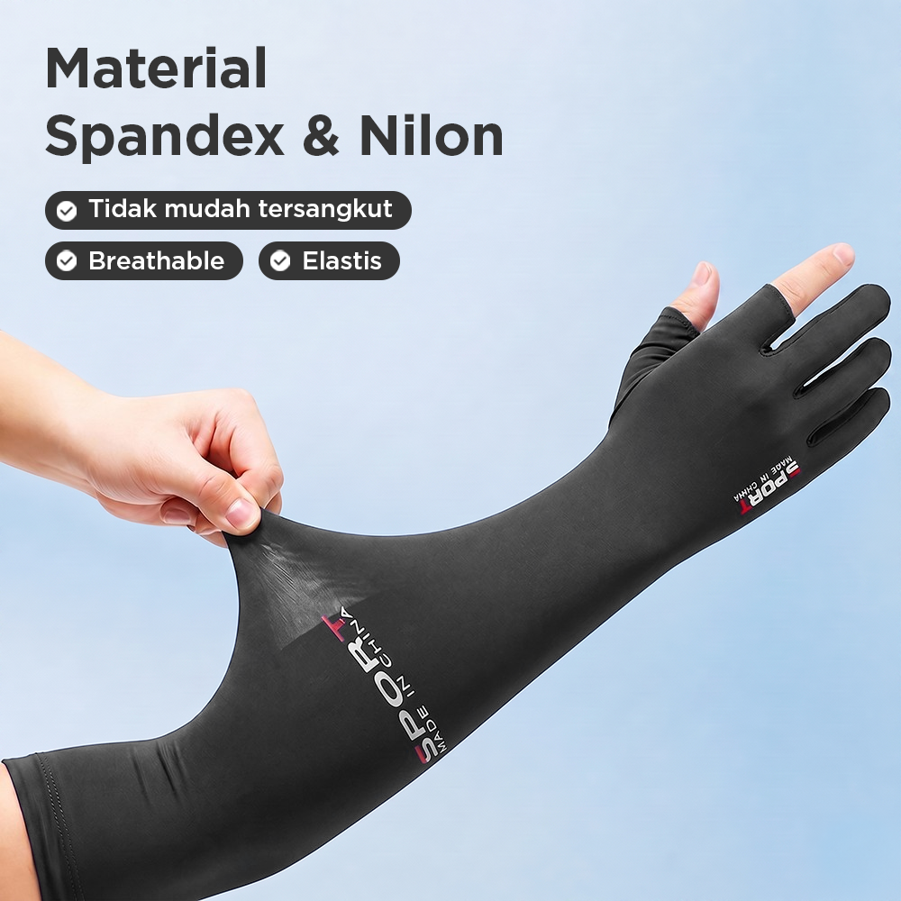 YXST Sarung Tangan Panjang Manset Sleeve Two Fingers Sunscreen Spandex - SP10 Gambar produk YXST Sarung Tangan Panjang Manset Sleeve Two Fingers Sunscreen Spandex - SP10 - 2