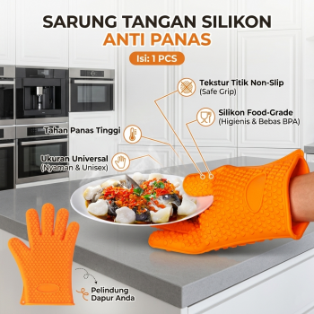Sarung Tangan Silikon Anti Panas Heat Resistance Kitchen Glove 1 PCS - FGS