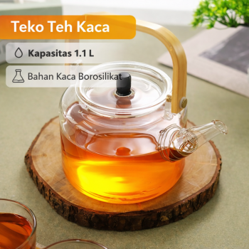 CHAPIN Teko Teh Kaca Tahan Panas Api Pitcher Chinese Glass Teapot 1.1L - BR-8423