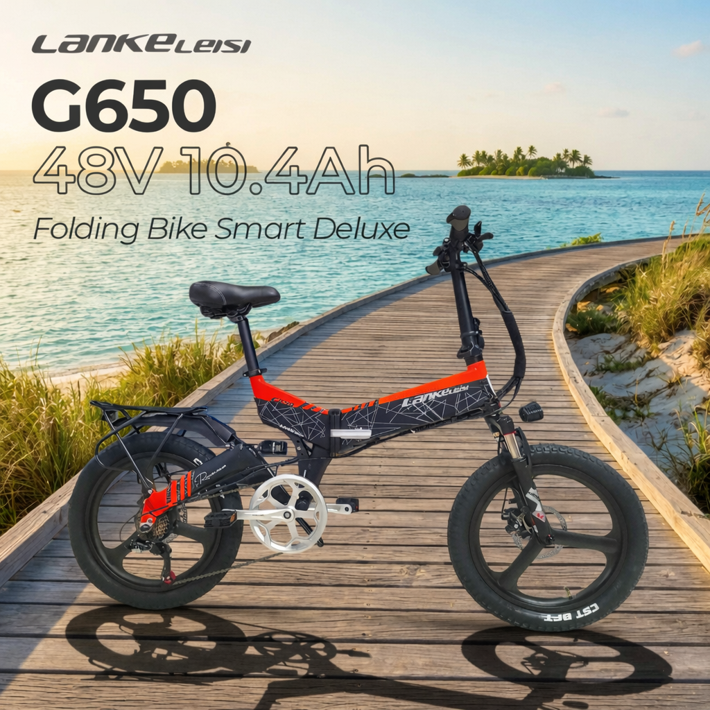 Lankeleisi Sepeda Listrik Lipat Folding E-Bike Smart Deluxe 48V 10.4Ah - G650 Gambar produk Lankeleisi Sepeda Listrik Lipat Folding E-Bike Smart Deluxe 48V 10.4Ah - G650