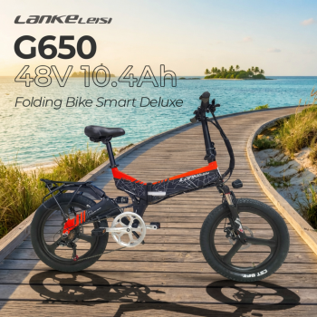 Lankeleisi Sepeda Listrik Lipat Folding E-Bike Smart Deluxe 48V 10.4Ah - G650