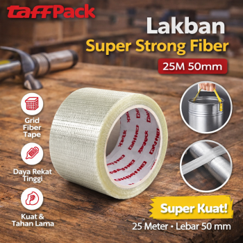TaffPACK Lakban Super Strong Fiber 0.14mm Tape Grid 25M - B089