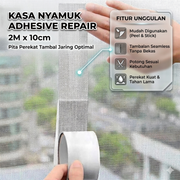 WINBO Penambal Kelambu Nyamuk Kasa Adhesive Repair 2Mx10cm - TP10