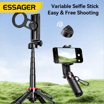 ESSAGER Mini Selfie Stick Magnetic 4in1 Tripod Rotateable with Remote - F07-F08