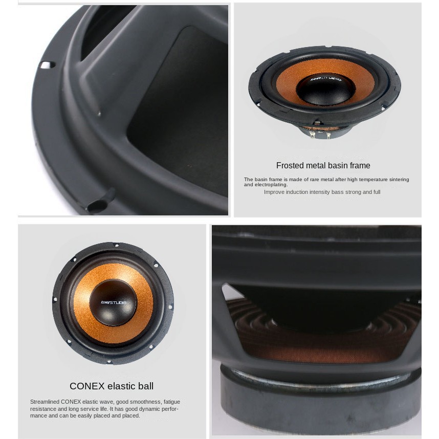 TaffSTUDIO Speaker Subwoofer Mobil Strong Bass Shock Magnetic Steel 8 Inch - AM81 Gambar produk TaffSTUDIO Speaker Subwoofer Mobil Strong Bass Shock Magnetic Steel 8 Inch - AM81 - 2