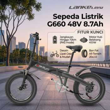 Lankeleisi Sepeda Listrik Lipat Folding E-Bike Lite Edition 48V 8.7Ah - G660