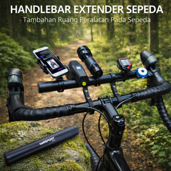 TaffSPORT Handlebar Extender Sepeda Braket Mount Aluminium 202mm - BTM31