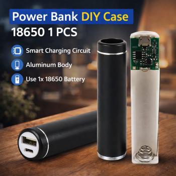 Gambar produk BruceBing Power Bank DIY Aluminium Case USB Port 1 PCS 18650 Flat Top - M3