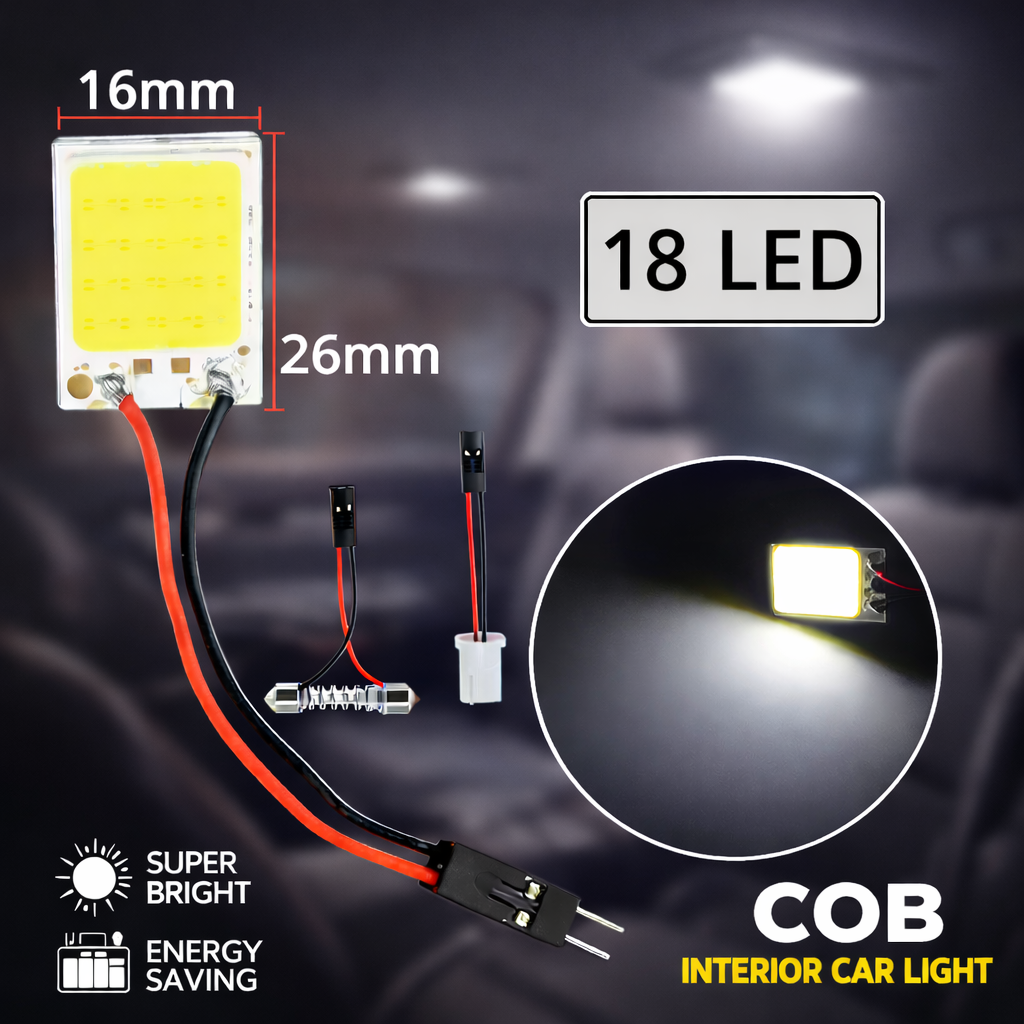 HVIERO Chip Lampu LED COB SMD Interior Mobil 6500K 5W 12V 4 PCS 16x26mm - MO10 Gambar produk HVIERO Chip Lampu LED COB SMD Interior Mobil 6500K 5W 12V 4 PCS 16x26mm - MO10
