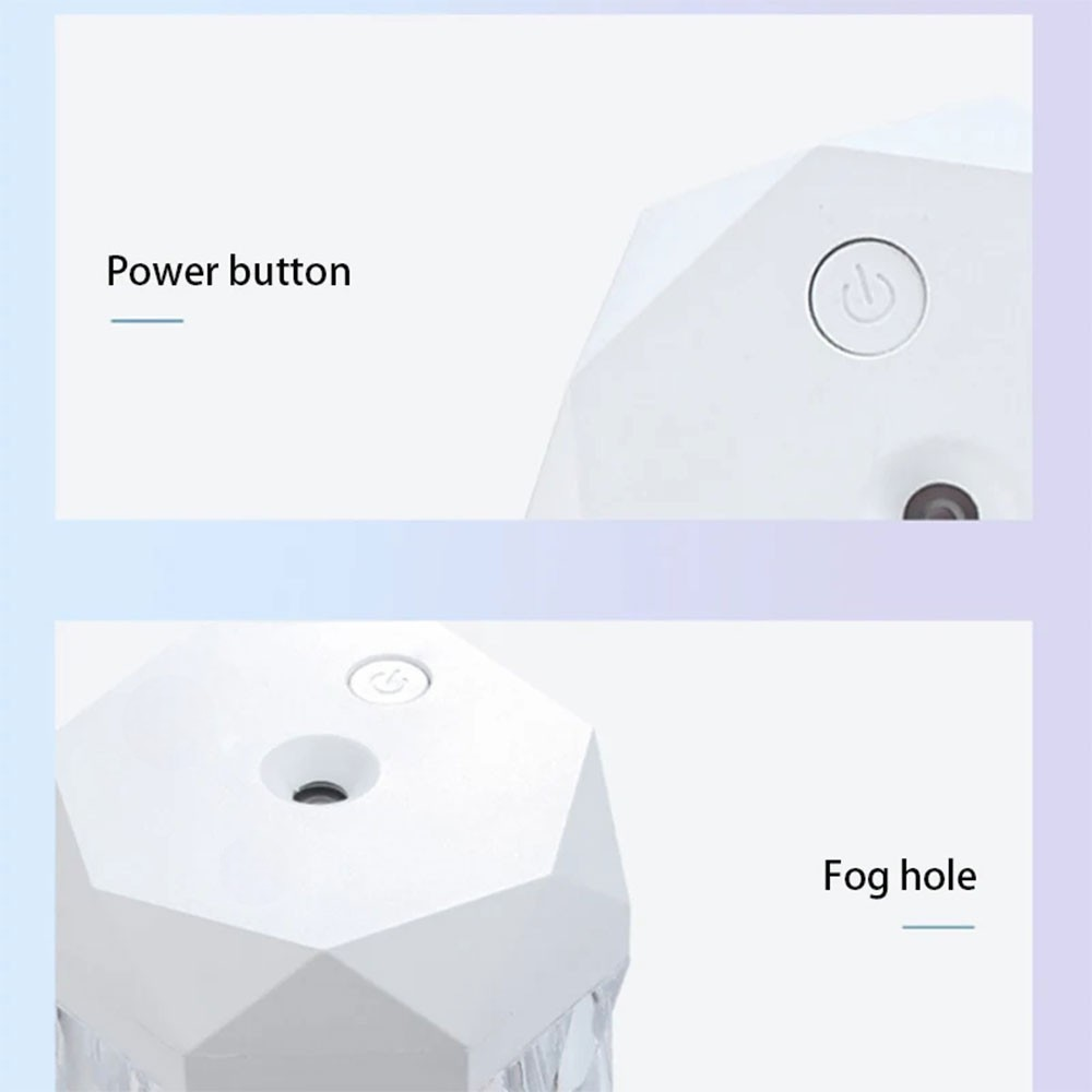 FOGYER Air Humidifier Mini Home Ultrasonic Diffuser LED RGB 400ml - LF-103 Gambar produk FOGYER Air Humidifier Mini Home Ultrasonic Diffuser LED RGB 400ml - LF-103