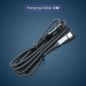 Gambar produk Januel Kabel Data USB Type C Multifungsi Fast Charging Braided 100W 2M - Jn54