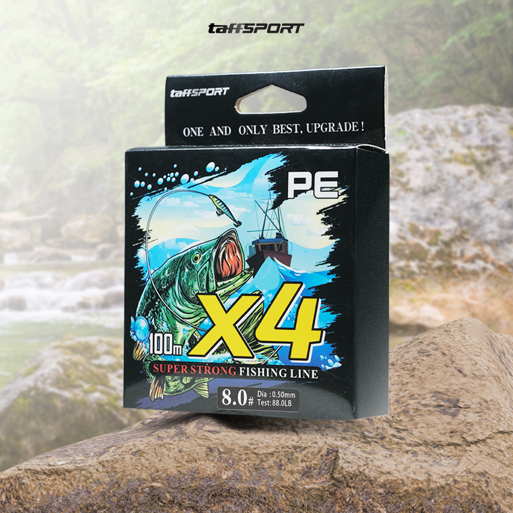 TaffSPORT Senar Pancing PE 4 Braided Strand Fishing Line 100M 8.0 - X4 Gambar produk TaffSPORT Senar Pancing PE 4 Braided Strand Fishing Line 100M 8.0 - X4