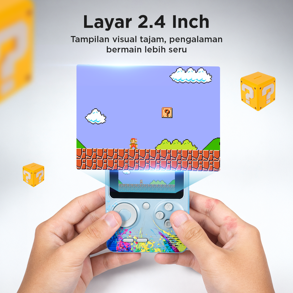 GGS Retro Portable Handheld Console 500 Game 2.4 Inch 128MB RAM - G5 Gambar produk GGS Retro Portable Handheld Console 500 Game 2.4 Inch 128MB RAM - G5 - 2