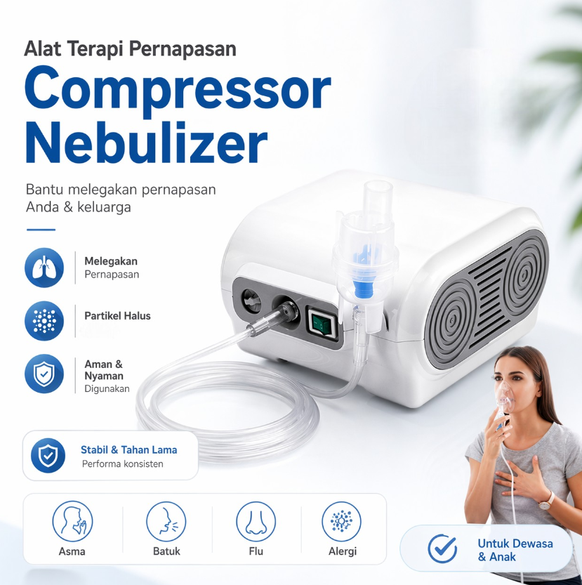 YuXuan Alat Terapi Pernapasan Compressor Nebulizer Inhaler Atomizer - CNB-69021 Gambar produk YuXuan Alat Terapi Pernapasan Compressor Nebulizer Inhaler Atomizer - CNB-69021 - Utama