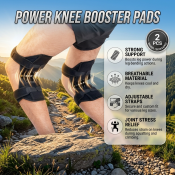 GREAT Power Knee Booster Pads Penyangga Lutut Spring Force 2 PCS - MY-013