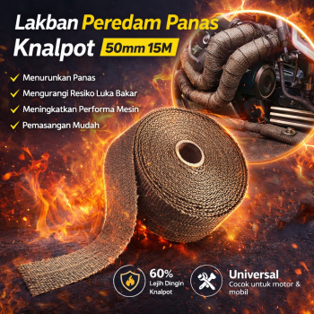 AKAPOV Lakban Peredam Panas Knalpot 1.5mm Exhaust Wrap - KP15