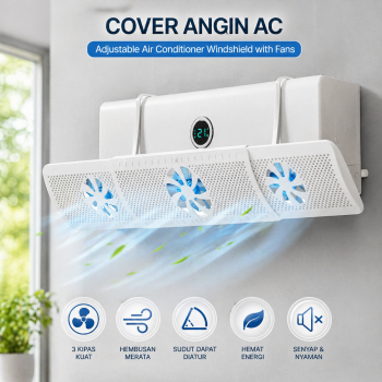 COOLIT Cover Angin AC Adjustable Air Conditioner Windshield with Fans - COOL03