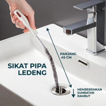 TGWY Sikat Pipa Ledeng Hair Sewer Sink Cleaning Brush 45cm - TW807