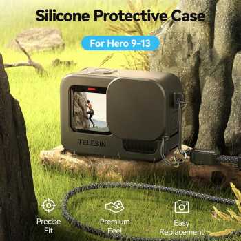 Gambar produk TELESIN Silicone Protective Case Kamera for GoPro Hero 13/12/11/10/9 - S6-PTC-010-TGP