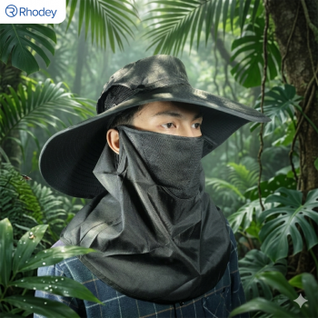 Rhodey Topi Rimba Outdoor Anti UV Waterproof Boonie Hat Polyester - J59