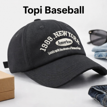 MUJE Topi Baseball Cap Bordir Adjustable 1989 New York - F220