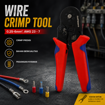Gambar produk Taffware Tang Wire Crimp Tool Self Adjust Crimping 0.25-6mm2 AWG23-7 - HSC8 6-6A