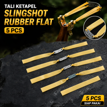 Yofeil Tali Ketapel Slingshot Rubber Flat Elastic Band Catapult 5 PCS - EFR29
