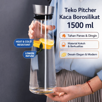 ACRDDK Teko Pitcher Kaca Borosilikat Tahan Panas Api Water Jug - AC327