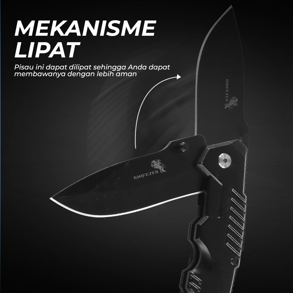 KNIFEZER Pisau Lipat Tactical Folding Knife Survival Camping EDC - SR-ZDD1 Gambar produk KNIFEZER Pisau Lipat Tactical Folding Knife Survival Camping EDC - SR-ZDD1