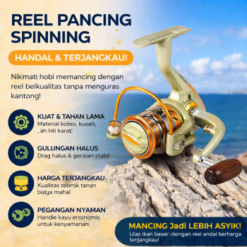 Gambar produk YUMOSHI REELSKING Reel Pancing Spinning Fishing Reel 5.5:1 1000 - EF1000