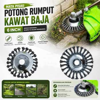 LISM Mata Pisau Potong Rumput Bulat Kawat Baja Weed Brush - LI2