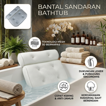 LemonBest Bantal Sandaran Bathtub SPA Pillow Cushion - SPC3D