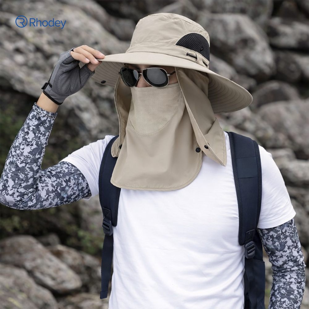Rhodey Topi Rimba Outdoor Anti UV Waterproof Boonie Hat Polyester - JN335 Gambar produk Rhodey Topi Rimba Outdoor Anti UV Waterproof Boonie Hat Polyester - JN335 - 6